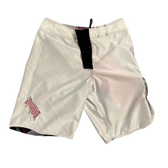 Billabong Red White Blue Black Board Shorts Swim Shorts Diagonal Stripes Size 34 - Picture 4 of 14